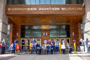 Peggy Lutz celebrates her 102nd Birthday at Evergreen Aviation & Space Museum.